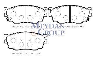 MAZDA 626- SD/HB- 98/01; ÖN FREN BALATASI (DİSK)(131,50X53X16)(FMK)