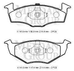SEAT IBIZA- 00/01; ÖN FREN BALATASI (DİSK) (141,6X50X16,48/141,6X47,4X16,48) (BRAMAX)