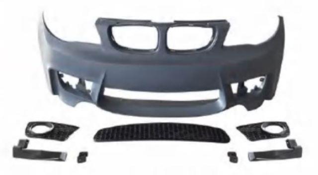(YENİ ÜRÜN!!!)BMW 1 SERI- E87- 04/11; ÖN TAMPON GRİ(SİS D.Lİ/F.YIK.LI/SEN.D.Lİ)SİSLİ IZGARALI)8 PARÇA)M1STYLE/LCI