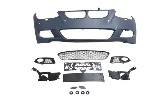 (YENİ ÜRÜN!!!)BMW 3 SERI- E92-E93- 07/09; ÖN TAMPON (SİS DELİKLİ KAPAK/IZGARALI/FAR.YIK.LI.SEN.DELİKLİ) (M-TECH)