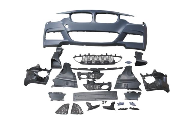 (YENİ ÜRÜN!!!)BMW 3 SERI- F30- 12/18; ÖN TAMPON (IZGARALI/PLAKA PLASTİKLİ) (F.YIK.LI) (M-TECH/LCI)