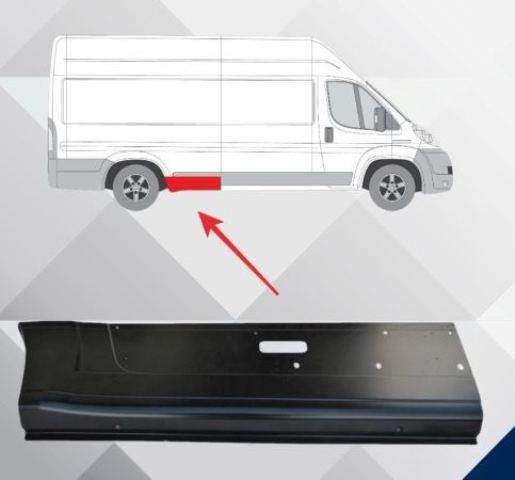 (YENİ ÜRÜN!!!)PEUGEOT BOXER- 07/13; ARKA ÇAMURLUK AĞZI ALT SACI SAĞ (ARKA TEKER ÖNÜ)