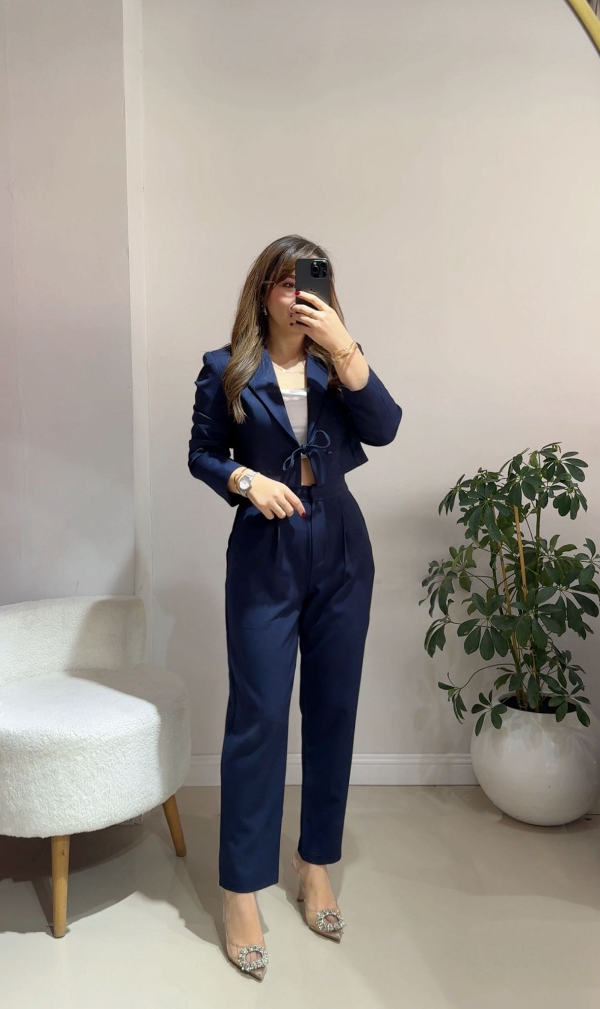 Mini Blazer Ceketli Laci Takım
