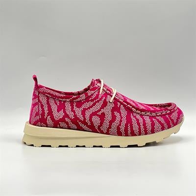 carle-fusya-beyaz-desenli-loafer