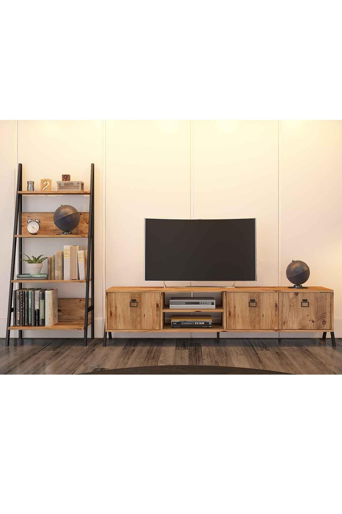 Avmpark Yanke Tv 180 Atlantik Çam + Kitaplık