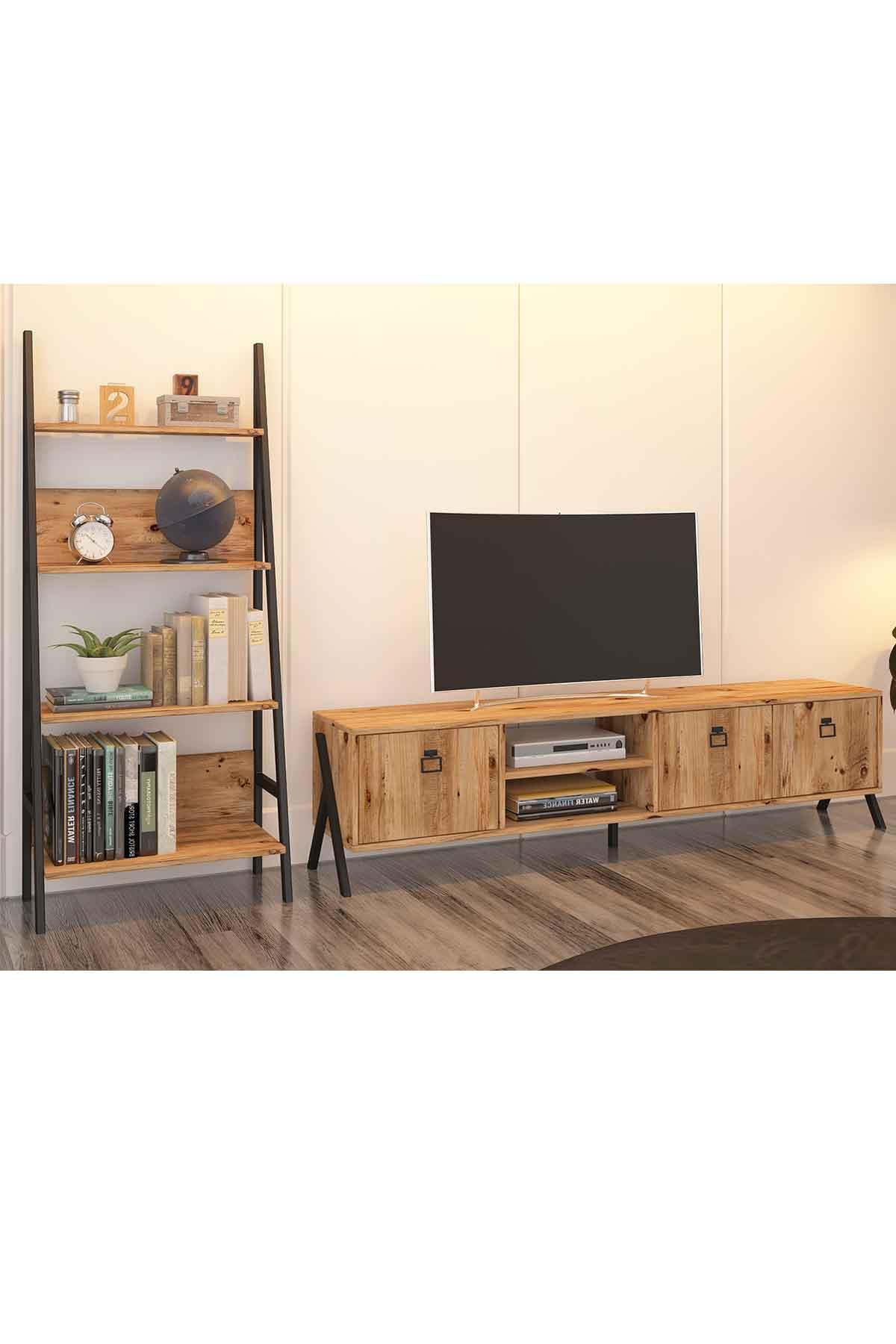 Avmpark Yanke Tv 180 Atlantik Çam + Kitaplık