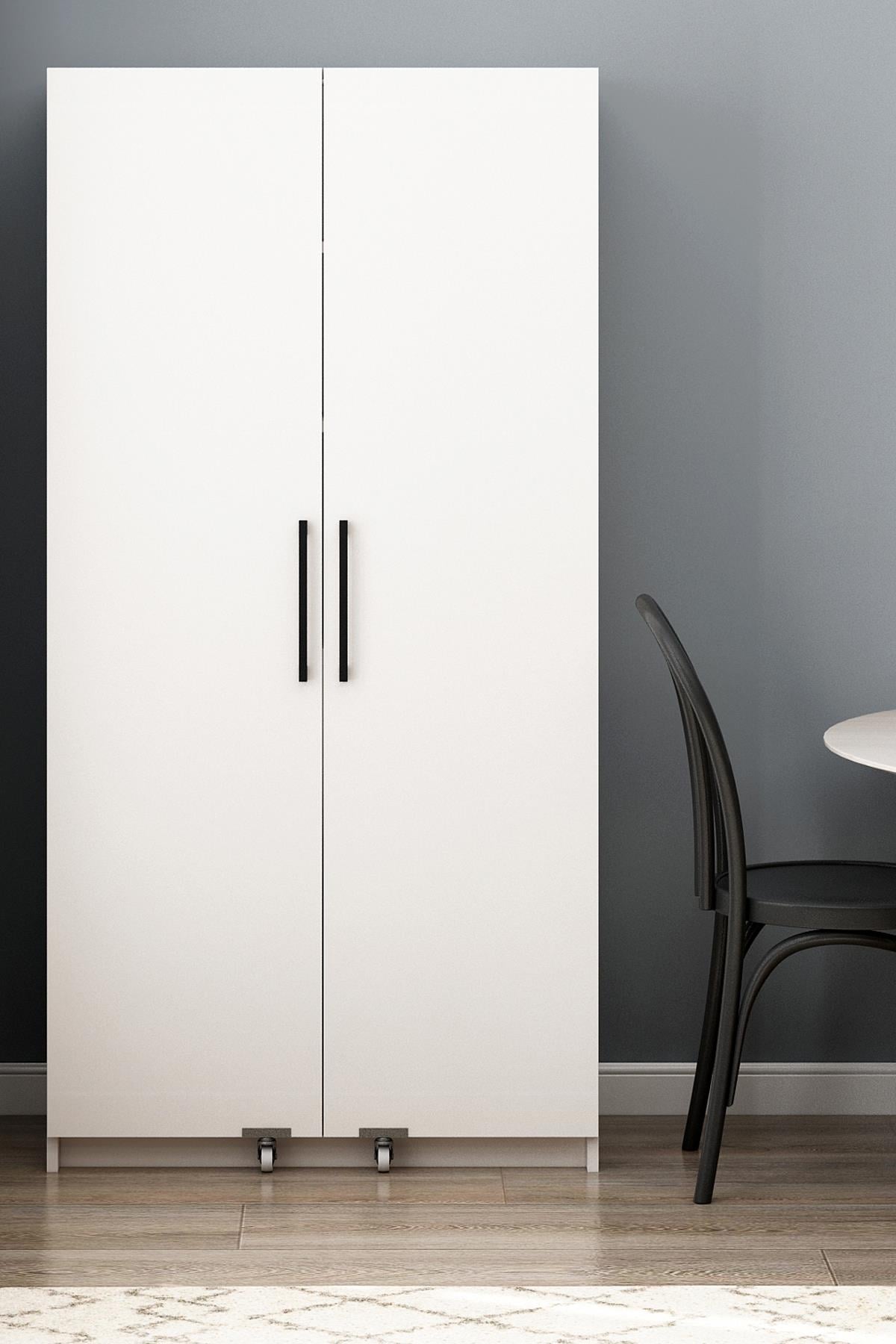 Erzak Dolabı 2 kapak 180 cm Beyaz