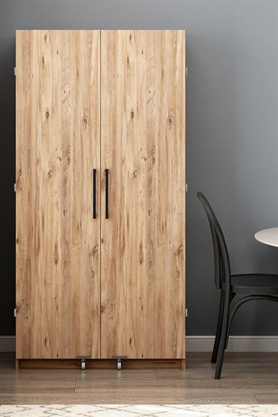 Erzak Dolabı 2 Kapaklı Tam Açılır 180 cm-Atlantik Çam