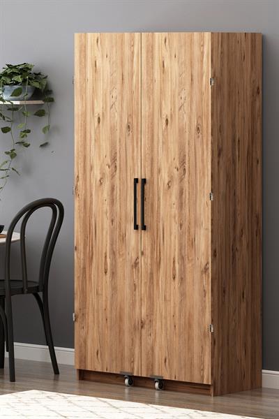 Erzak Dolabı 2 Kapaklı Tam Açılır 180 cm-Atlantik Çam