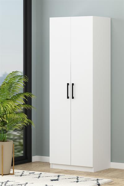 Tiba 4 Raflı Beyaz Bazalı Çok Amaçlı Dolap Banyo Dolabı Erzak Dolabı