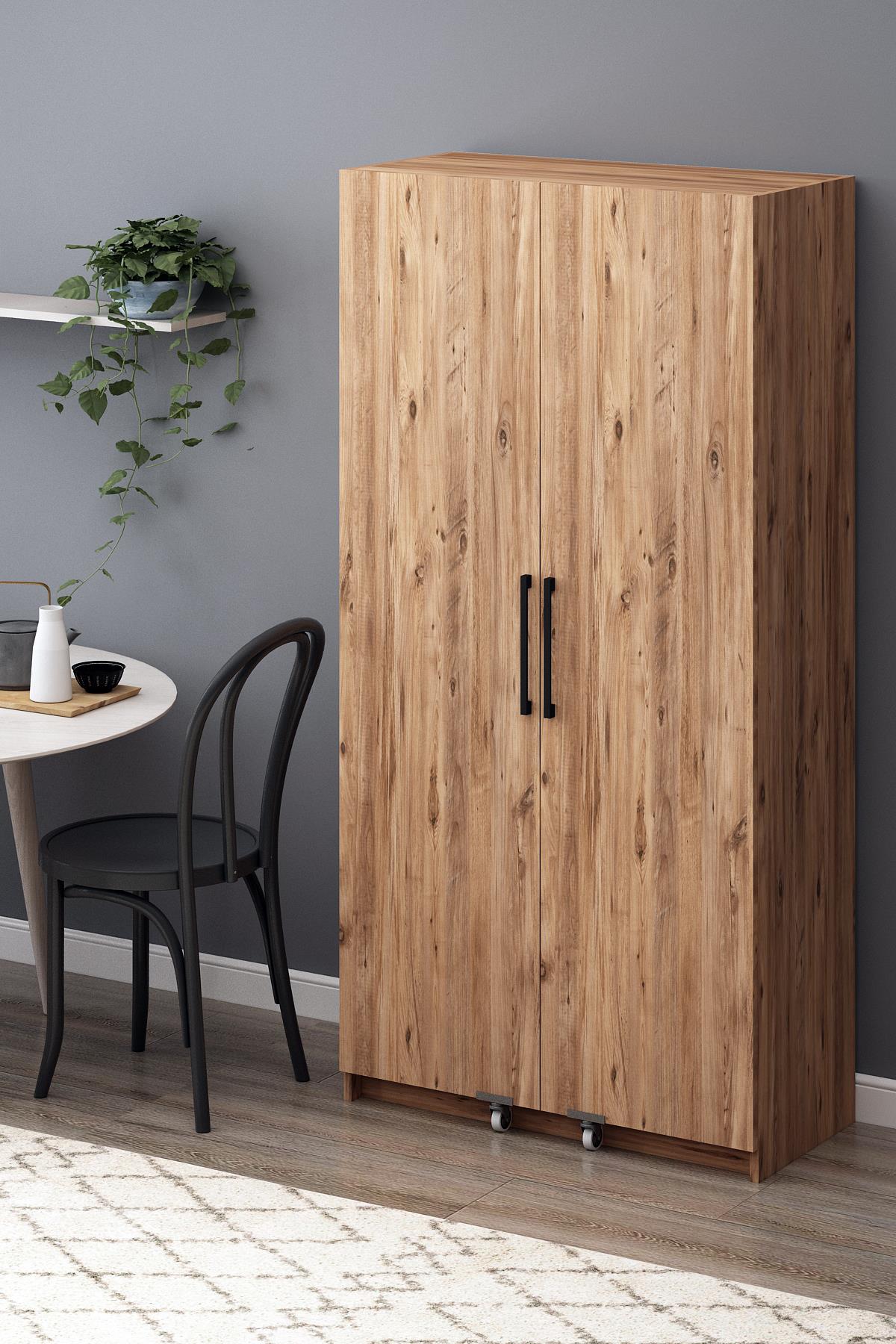 Erzak Dolabı 2 kapak 180 cm Atlantik Çam
