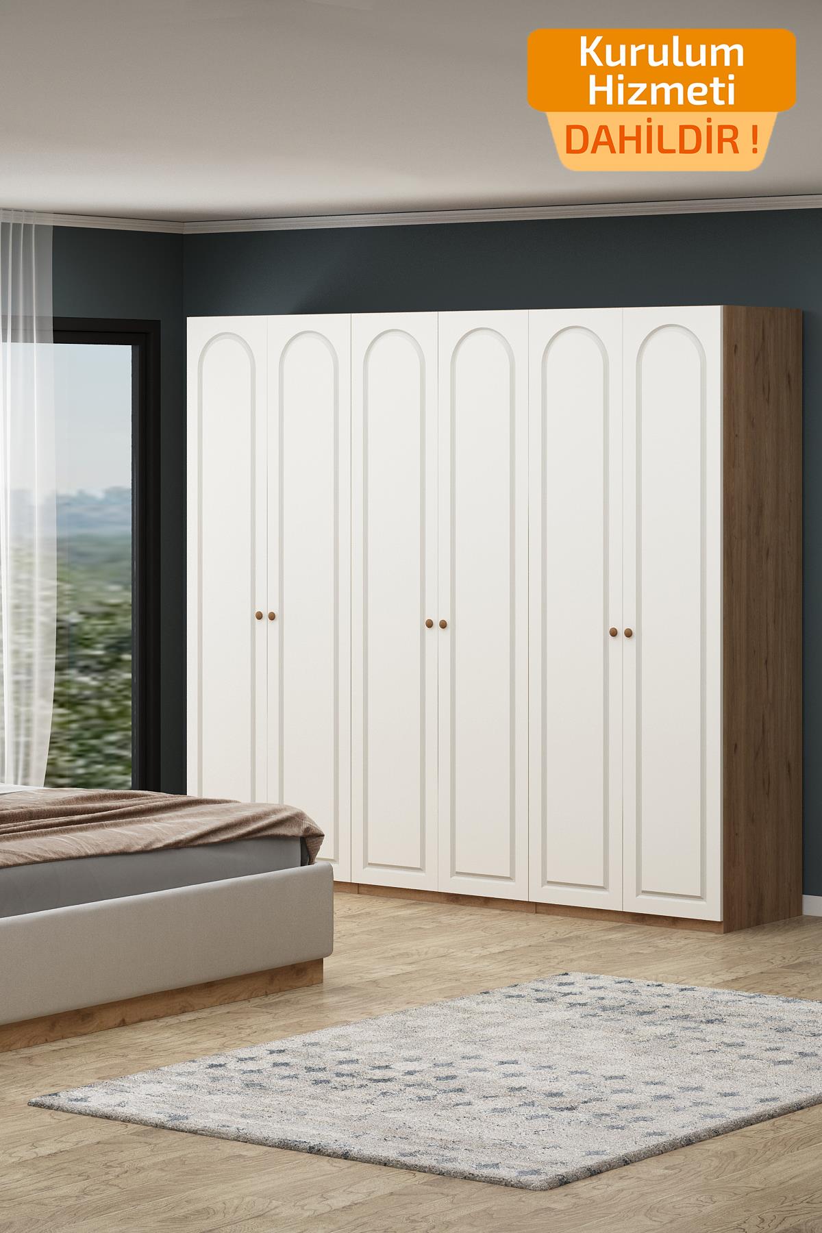 Ritim 6 Kapılı Gardırop Sepet Aytaşı