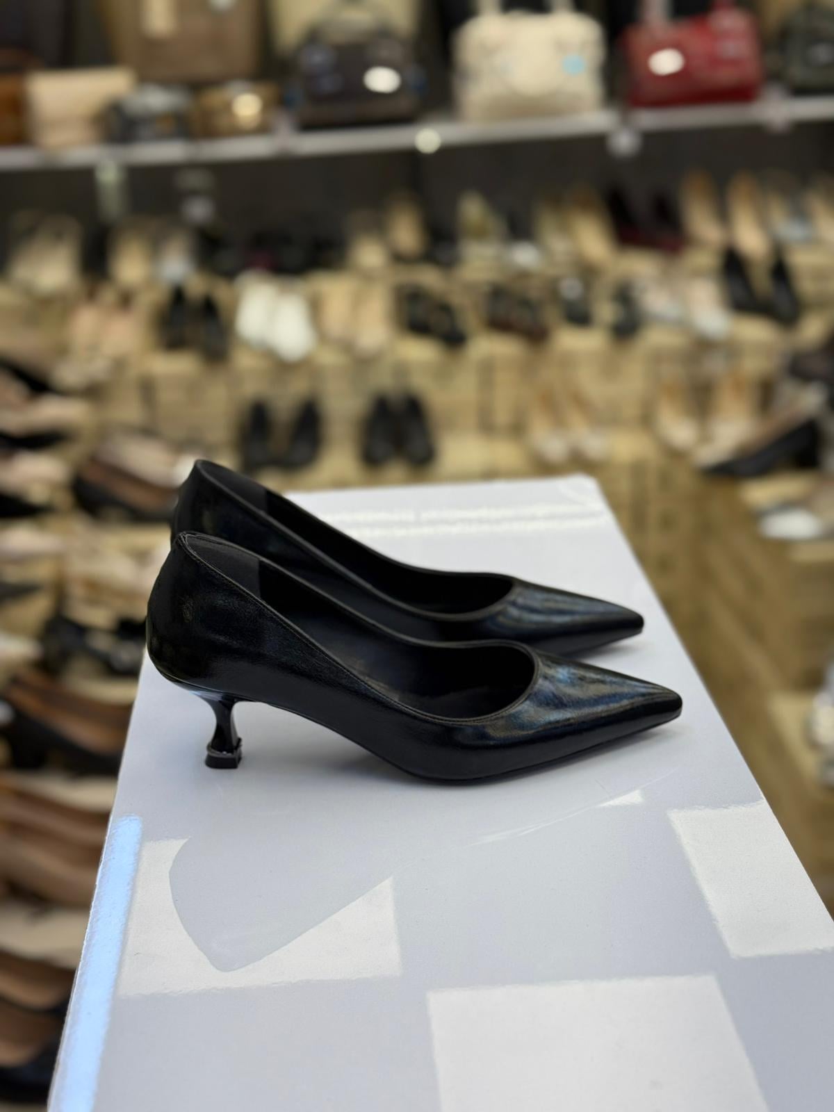 Mini Topuklu Siyah Stiletto