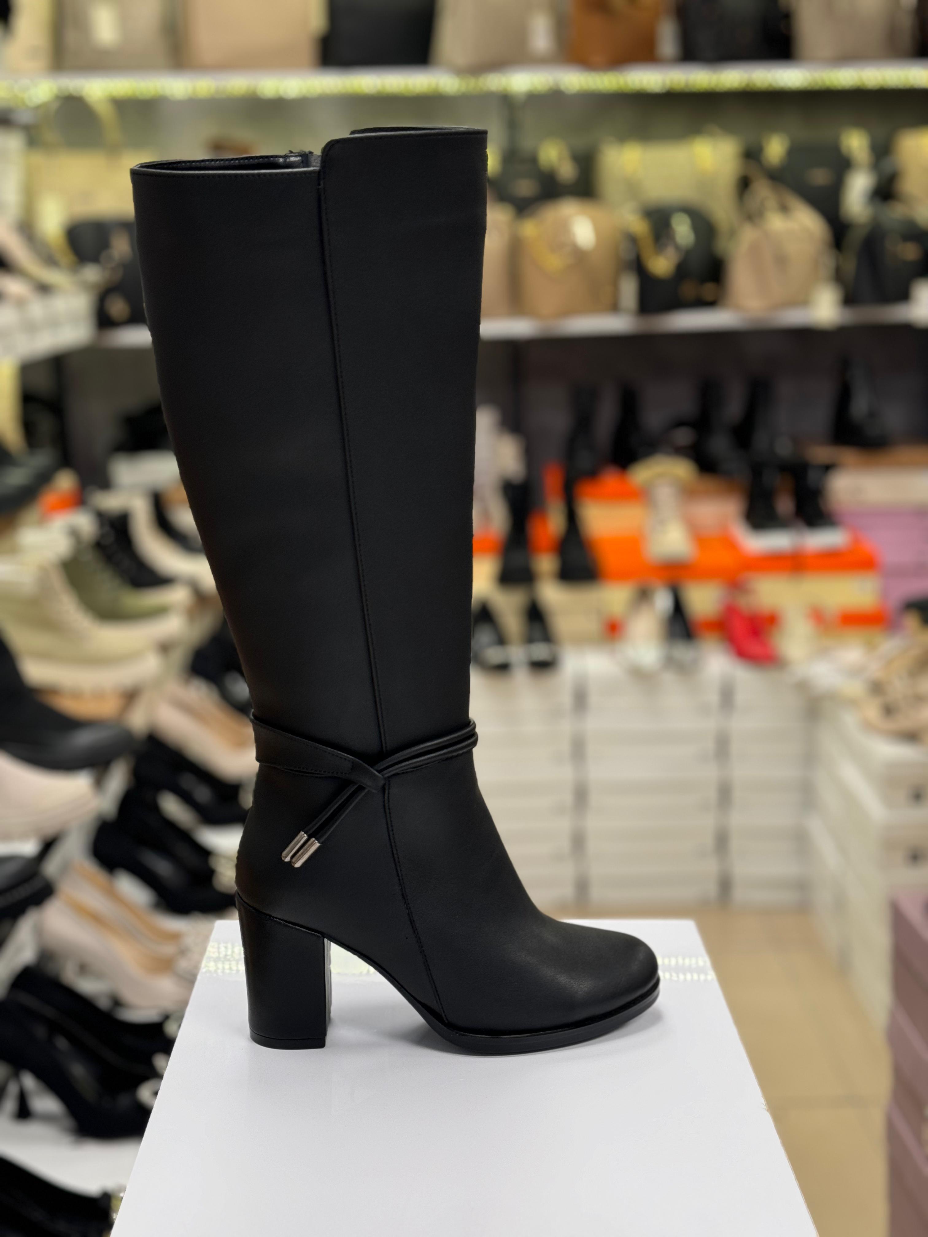 Topuklu Rahat Siyah Kadın Çizme