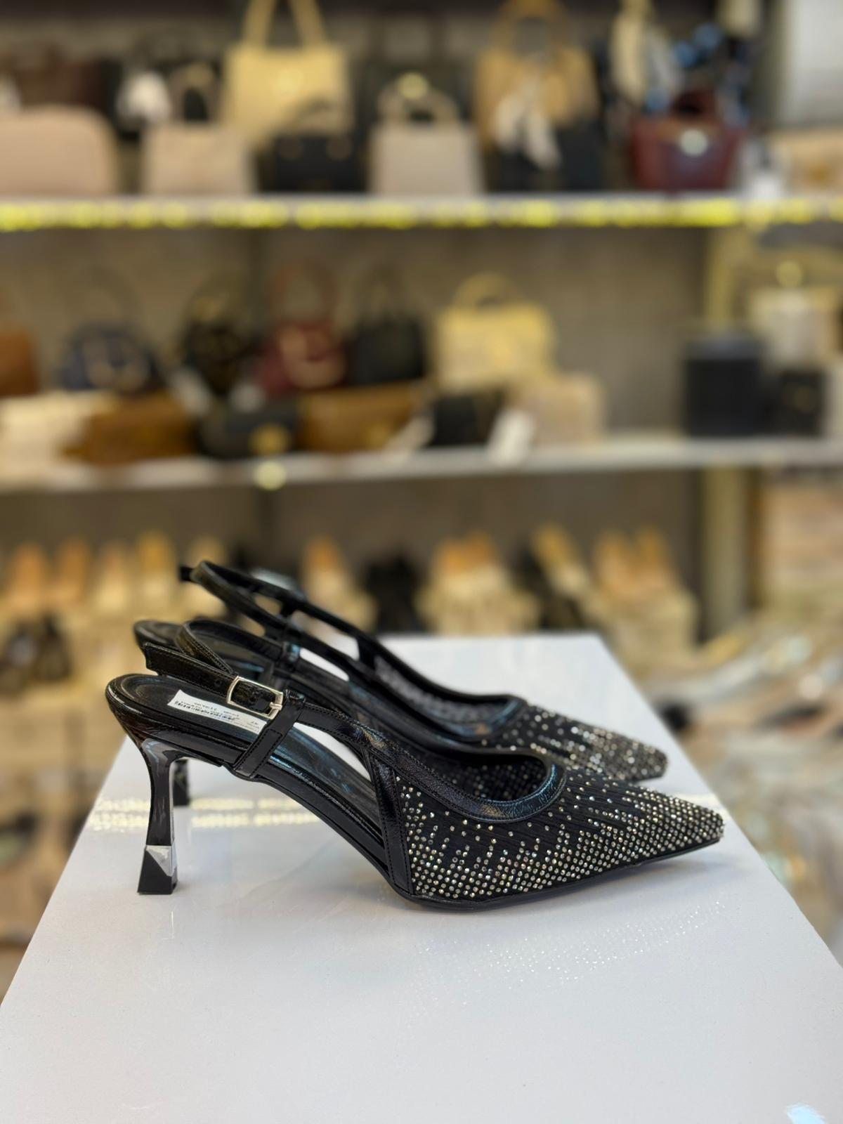 Transparan Taşlı EMÇ Stiletto