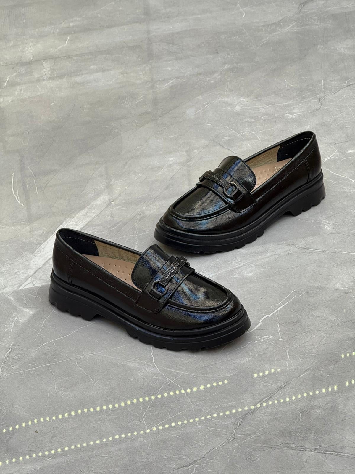 Yumuşacık Tabanlı Hafif Ortopedik Loafer Siyah