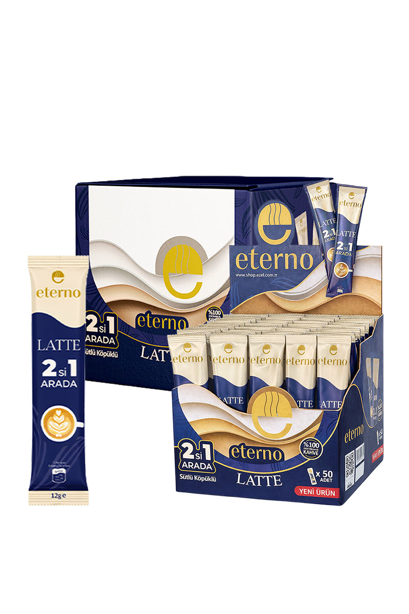 Eterno 2'si 1 Arada Latte Kahve 12g - 50'li Paket