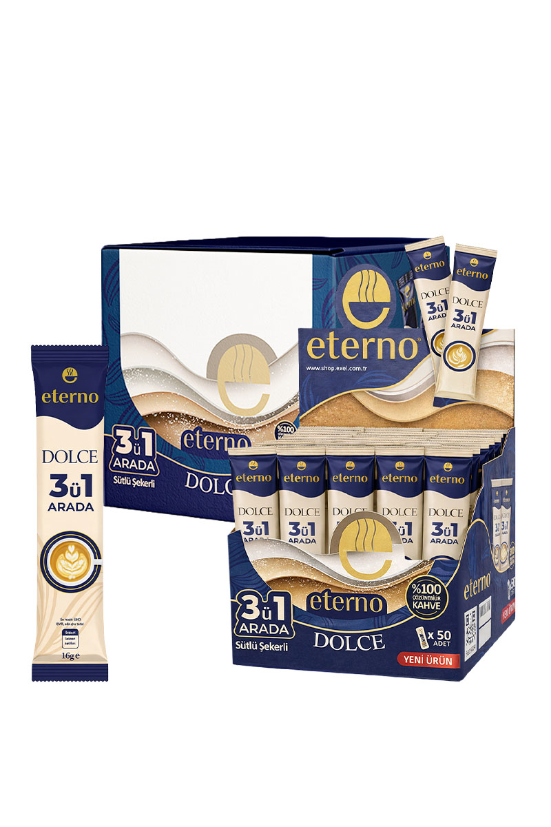 Eterno 3'ü 1 Arada Dolce Kahve 16g - 50'li Paket