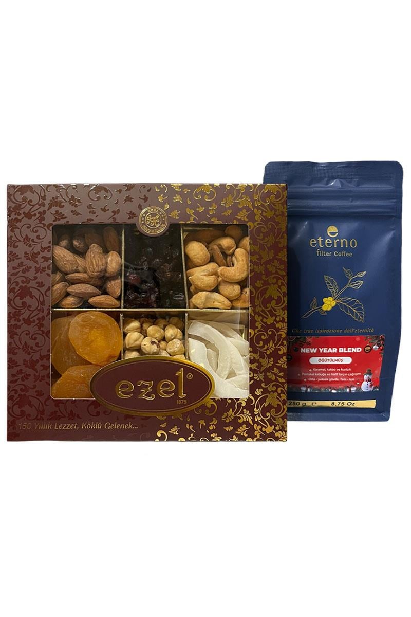 Eterno New Year Blend Öğütülmüş Filtre Kahve 250g & Premium Kuruyemiş Seti