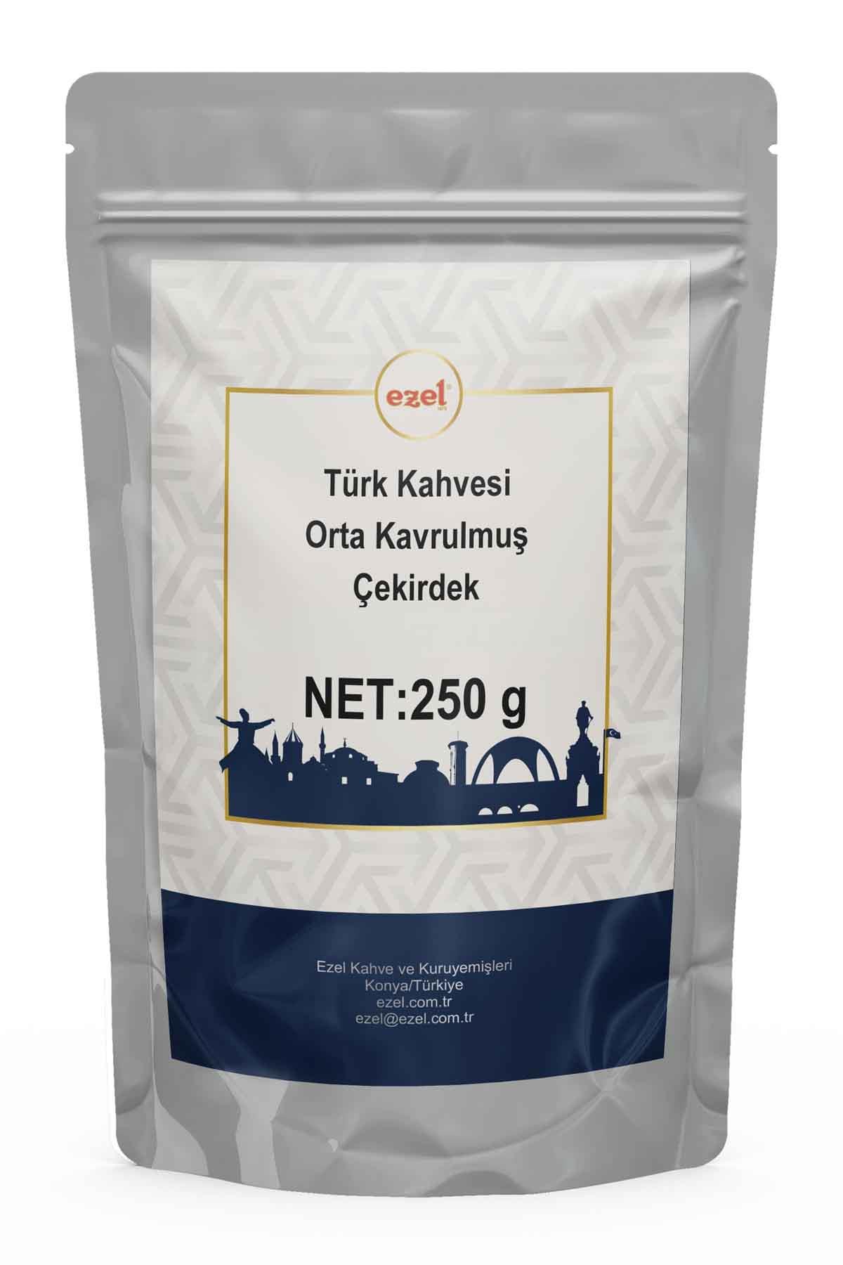 Ezel Orta Kavrulmuş Türk Kahvesi Çekirdeği 250gr – Zipli Ambalaj 