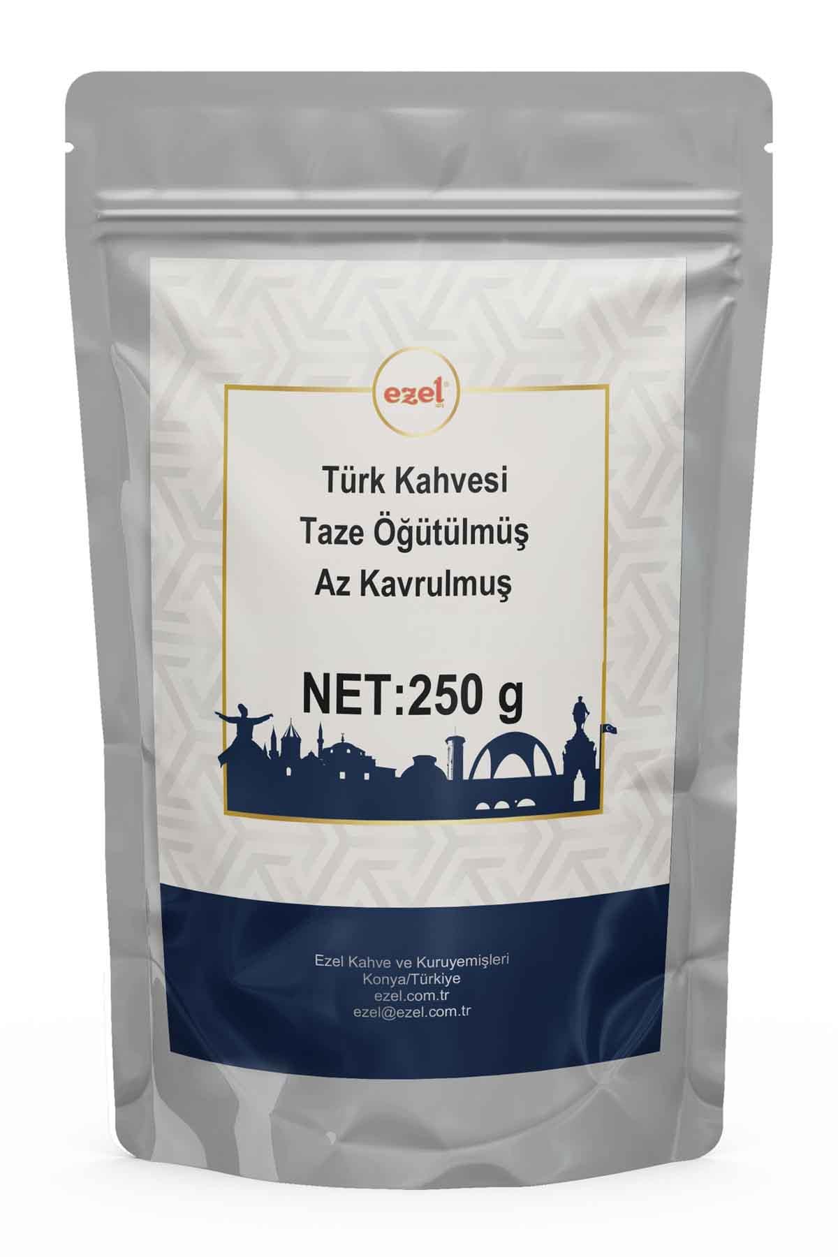 Ezel Türk Kahvesi – Az Kavrulmuş ve Taze Öğütülmüş 250gr - Zipli Ambalaj  