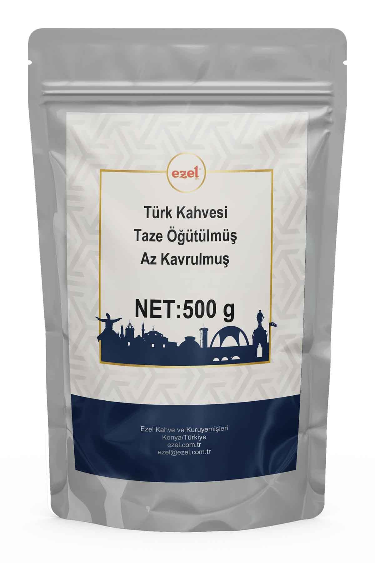 Ezel Türk Kahvesi – Az Kavrulmuş ve Taze Öğütülmüş 500gr - Zipli Ambalaj  