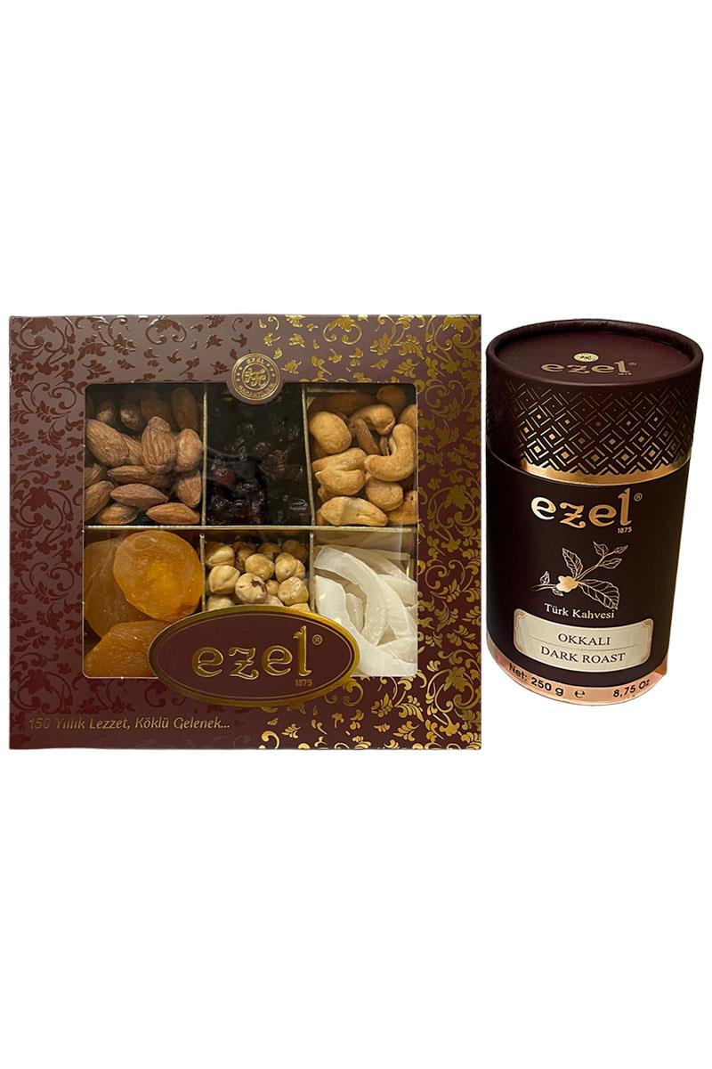 Ezel Vefa Okkalı Türk Kahvesi 250g & Premium Kuruyemiş Seti