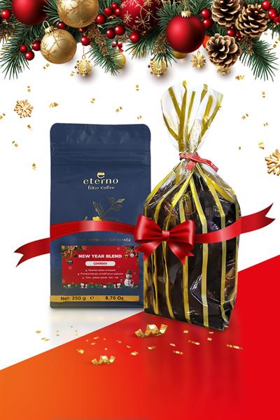 Eterno Yılbaşı Lezzet Seti - New Year Blend Filtre Kahve Çekirdeği 250g+Bitter Çikolatalı Hurma 250g