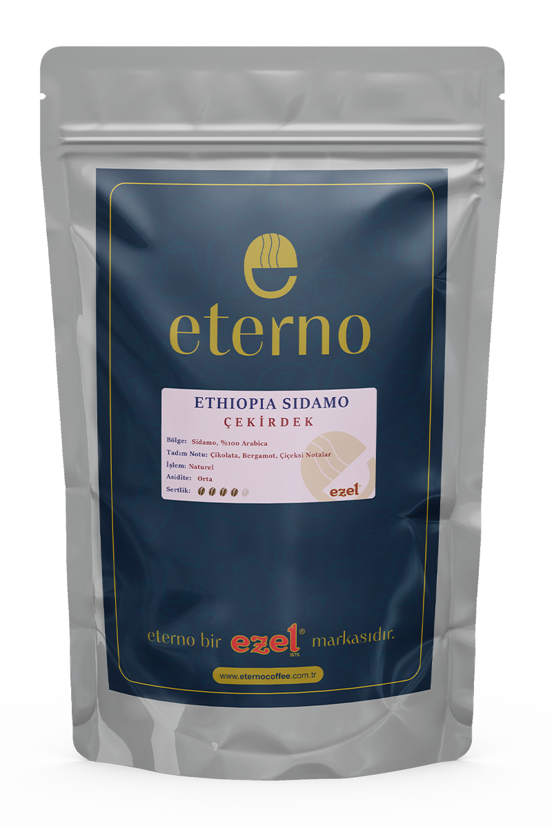 Eterno Barista Serisi - Ethiopia Sidamo Filtre Kahve Çekirdeği 1000 g - Kahve Makineleri ile Uyumlu