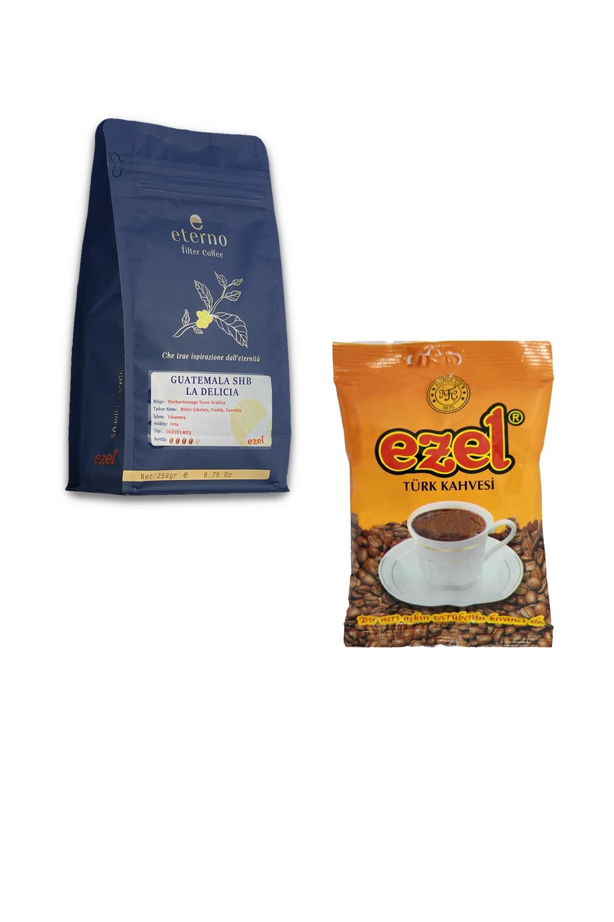 Eterno & Ezel Kahve İkilisi – Guatemala SHB La Öğütülmüş 250 gr + 100 gr Öğütülmüş Türk Kahvesi
