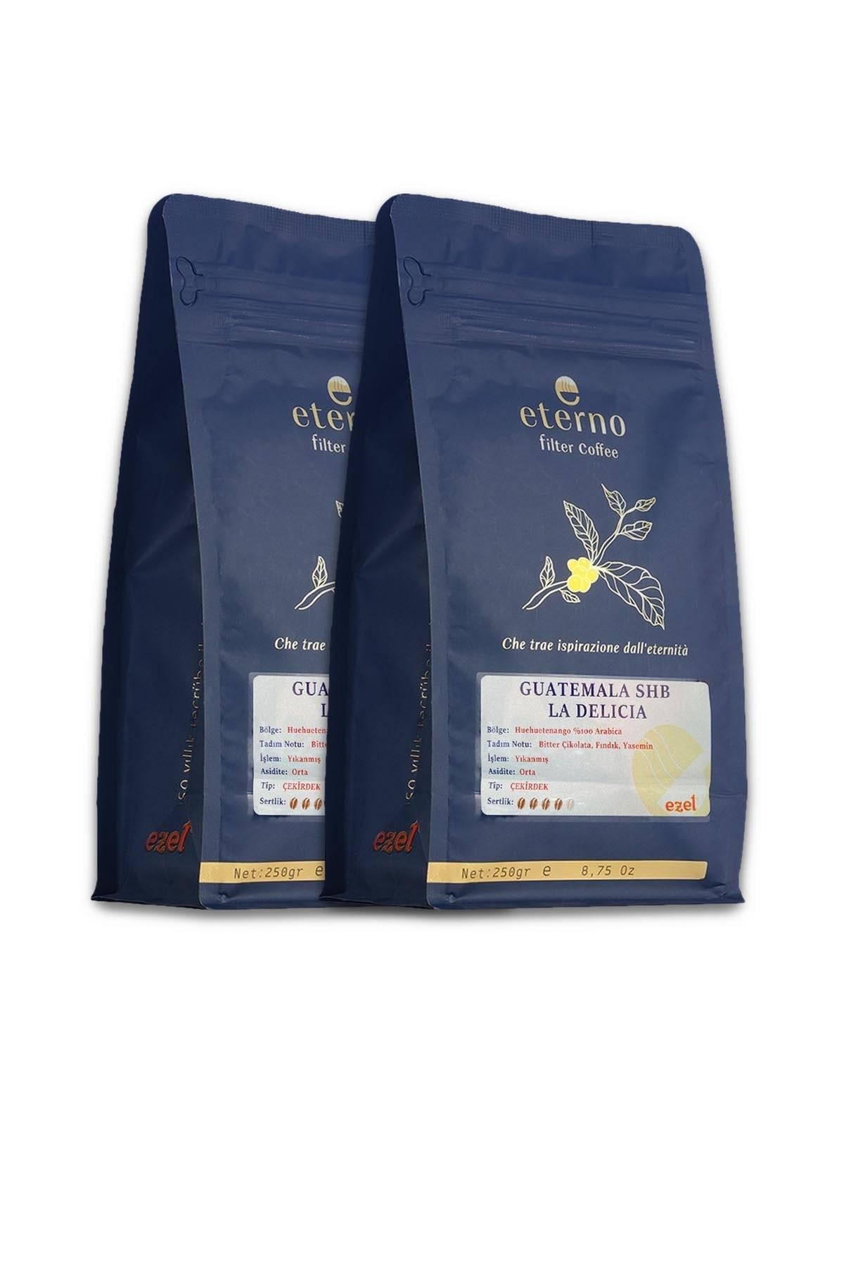 Eterno Guatemala Shb La Delıcıa Filtre Kahve Çekirdeği İkili Set – Kahve Makineleri ile Uyumlu - 2 x 250gr