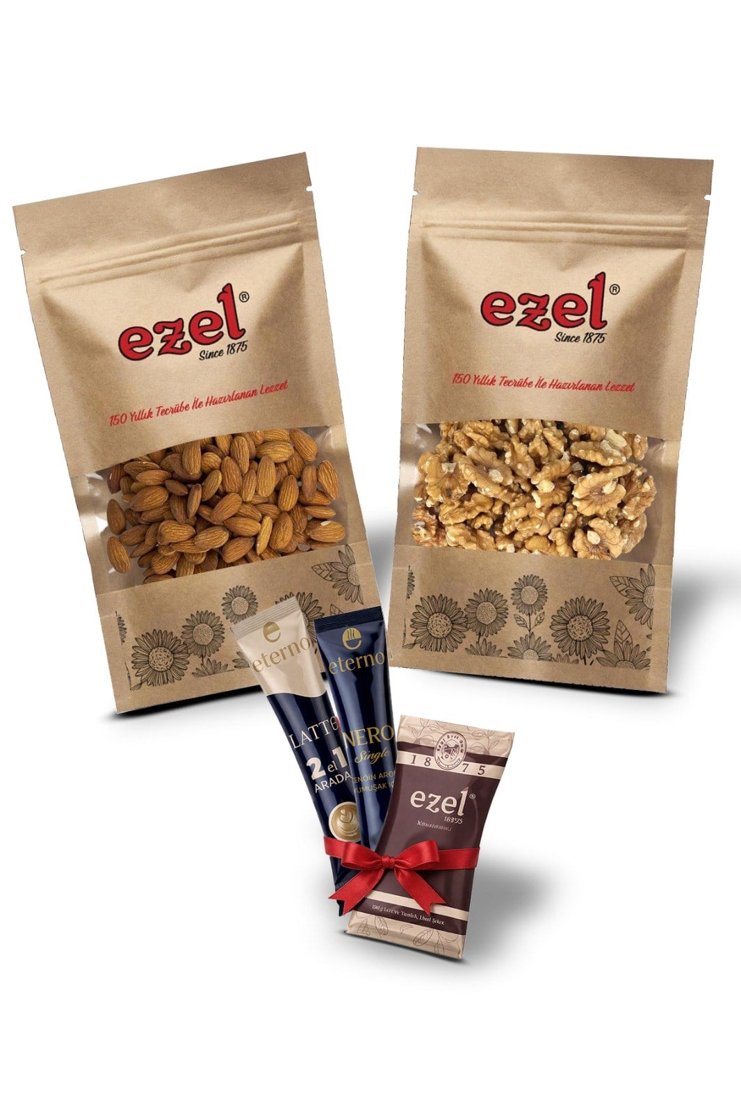 Ezel Kuruyemiş Ceviz İçi 250g & Çiğ Badem İçi 250g – Taze ve Doğal