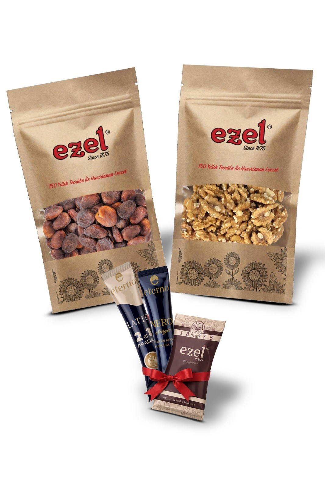Ezel Kuruyemiş Ceviz İçi 250g & Gün Kurusu Kayısı 250g – Taze ve Doğal