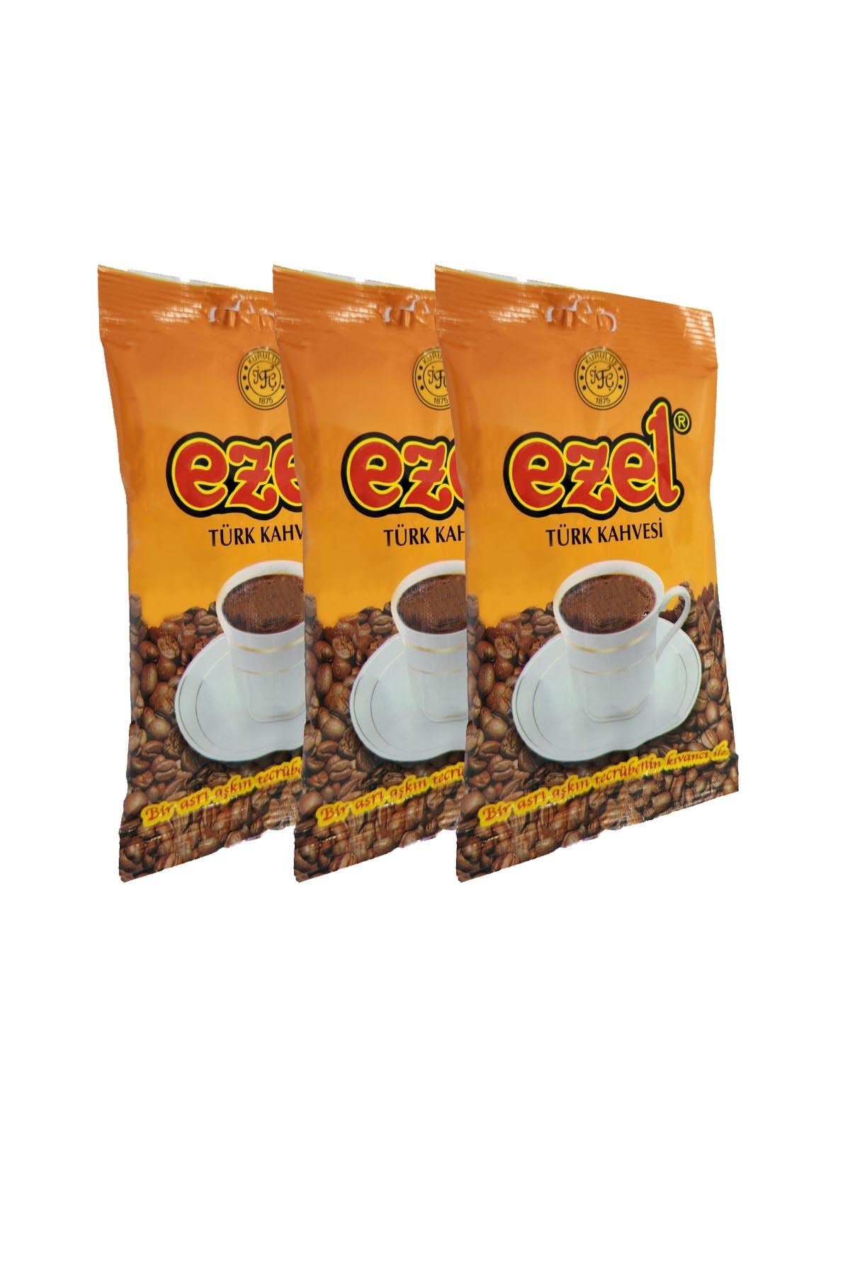 Ezel Türk Kahvesi Orta Kavrulmuş - Taze Öğütülmüş – 3 x 100gr Set