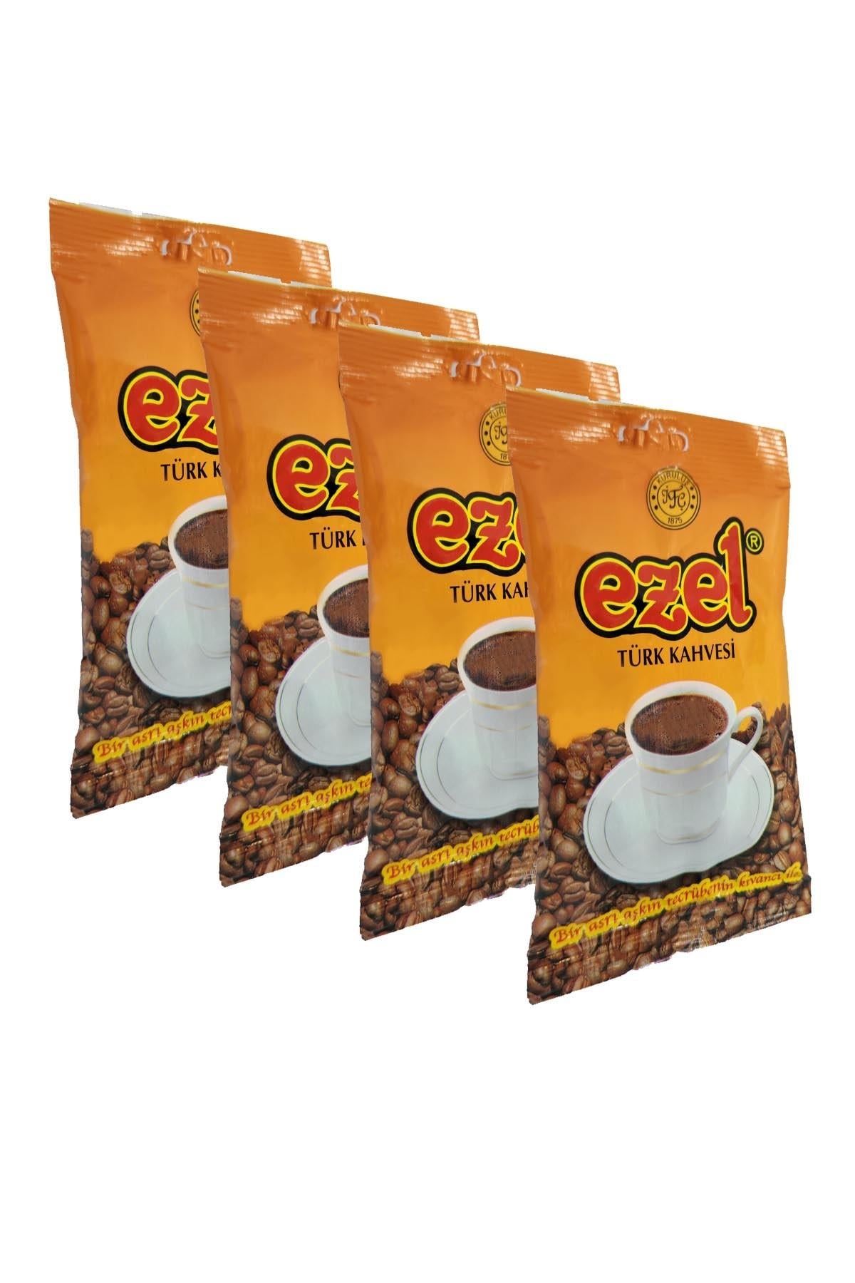 Ezel Türk Kahvesi Orta Kavrulmuş - Taze Öğütülmüş – 4 x 100gr Set
