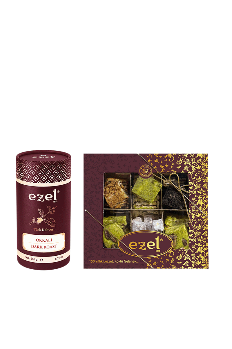Ezel Vefa Okkalı Türk Kahvesi 250g & Özel Lokum Seti