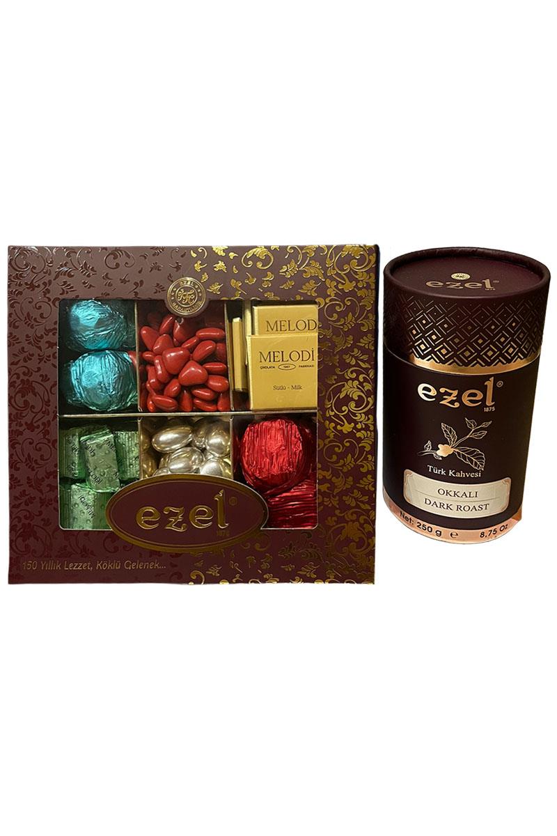 Ezel Vefa Okkalı Türk Kahvesi 250g & Premium Çikolata Seti