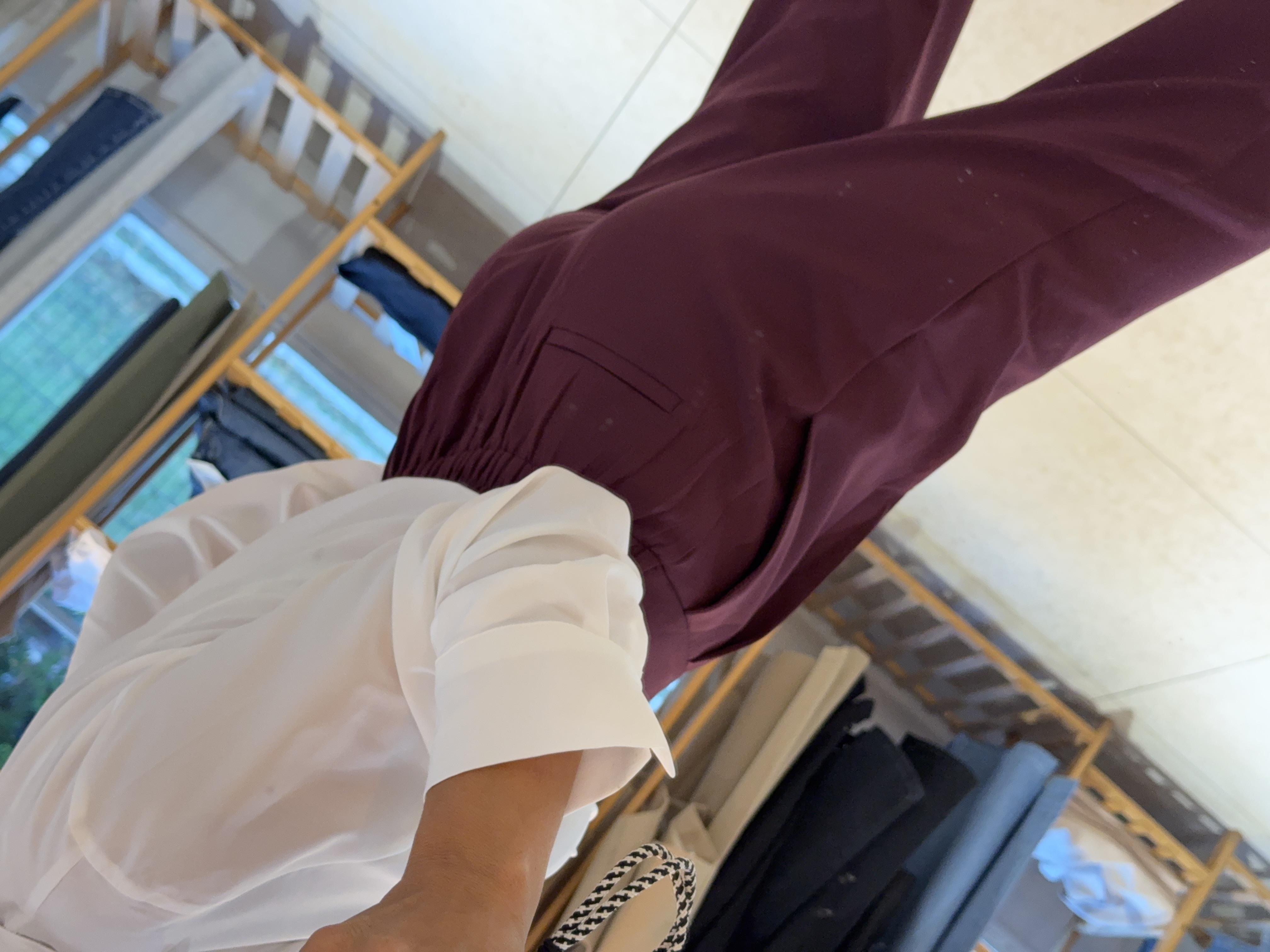 Beli Lastikli Havuç Pantolon Bordo