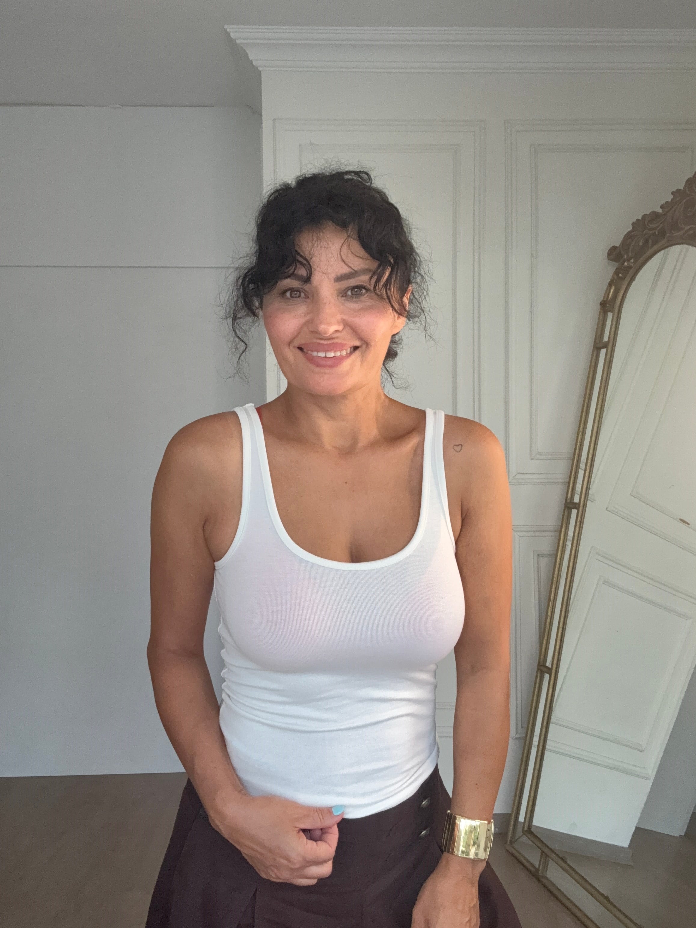 Full Likralı Atlet Ekru