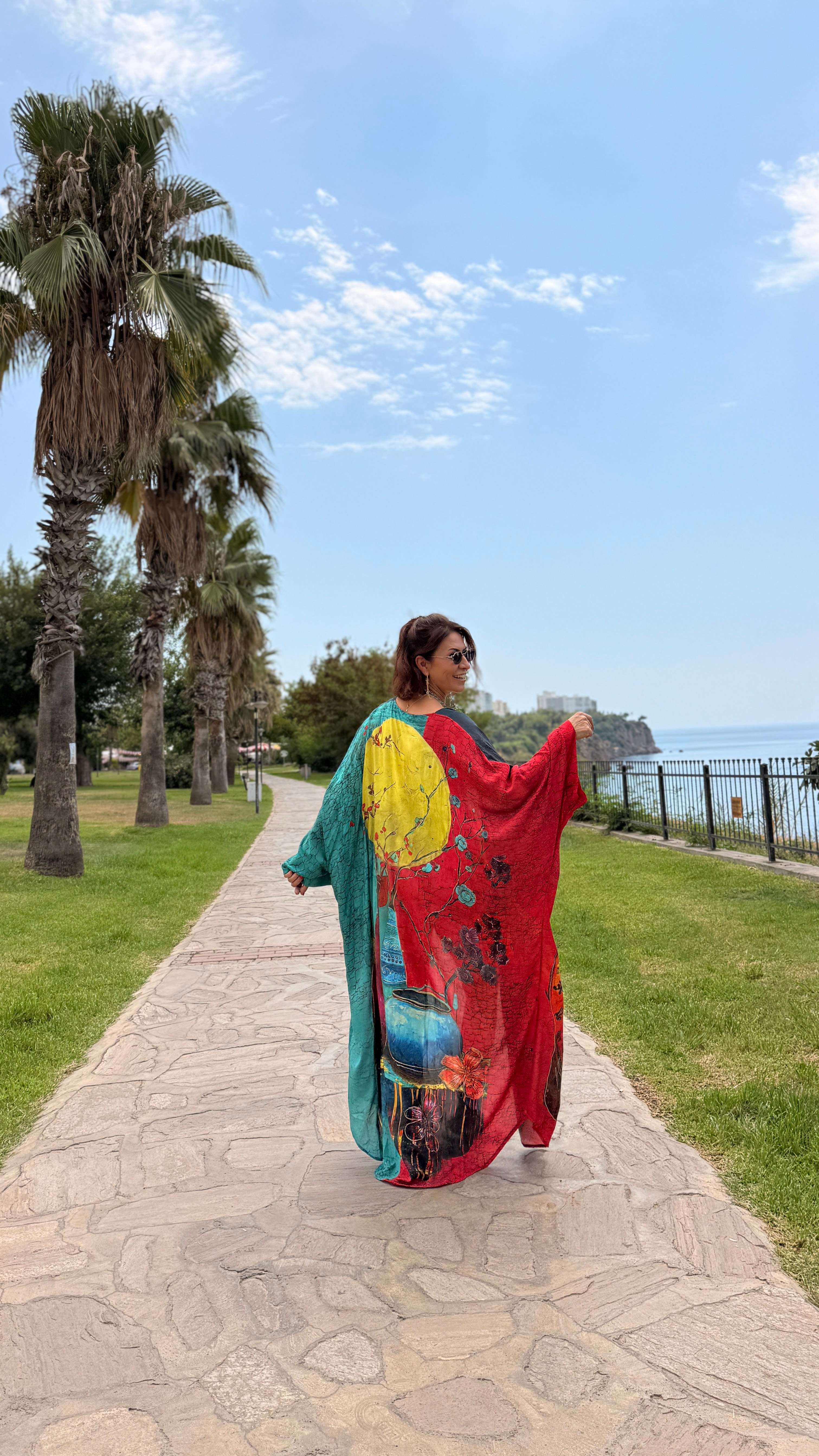 İthal Sakura Desen Kimono