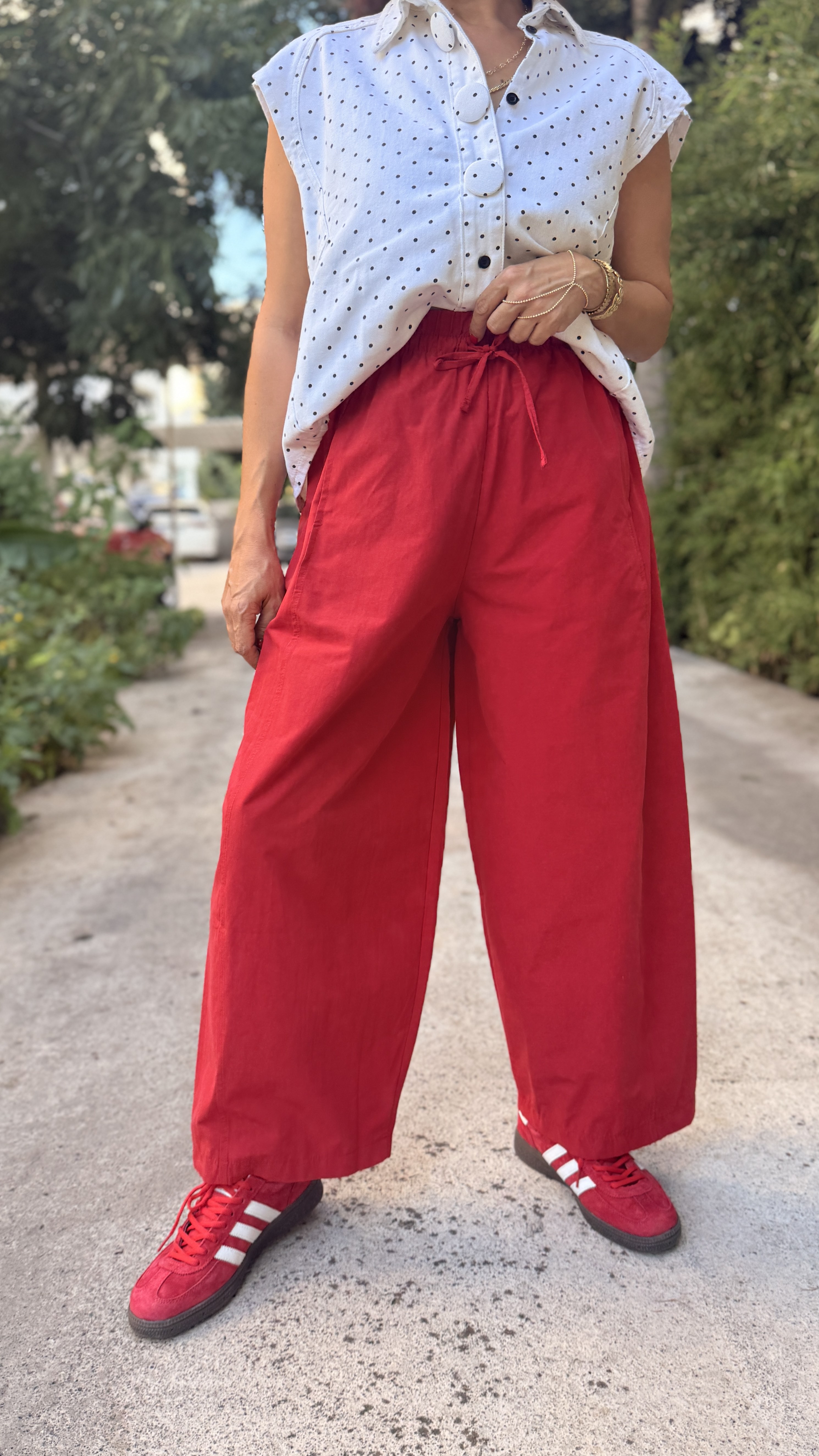 Kırmızı Baggy Pantolon 