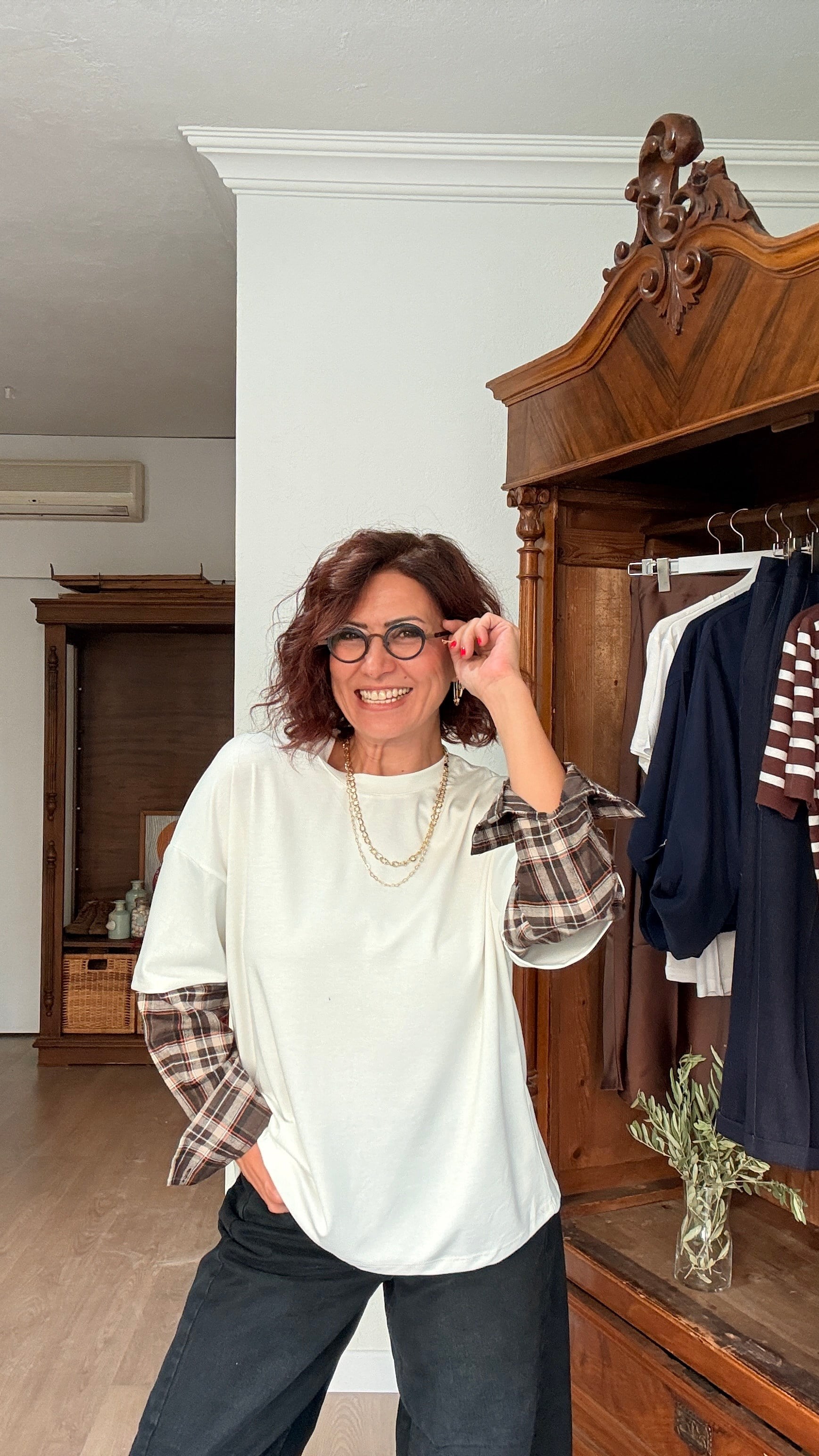 Kolu Gömlek Detaylı Sweatshirt