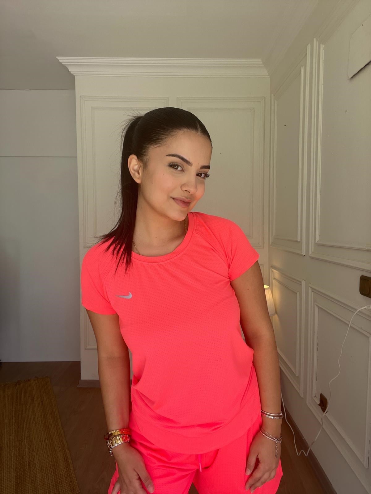 Nefes Alan Kumaş Sportif Tshirt Pembe