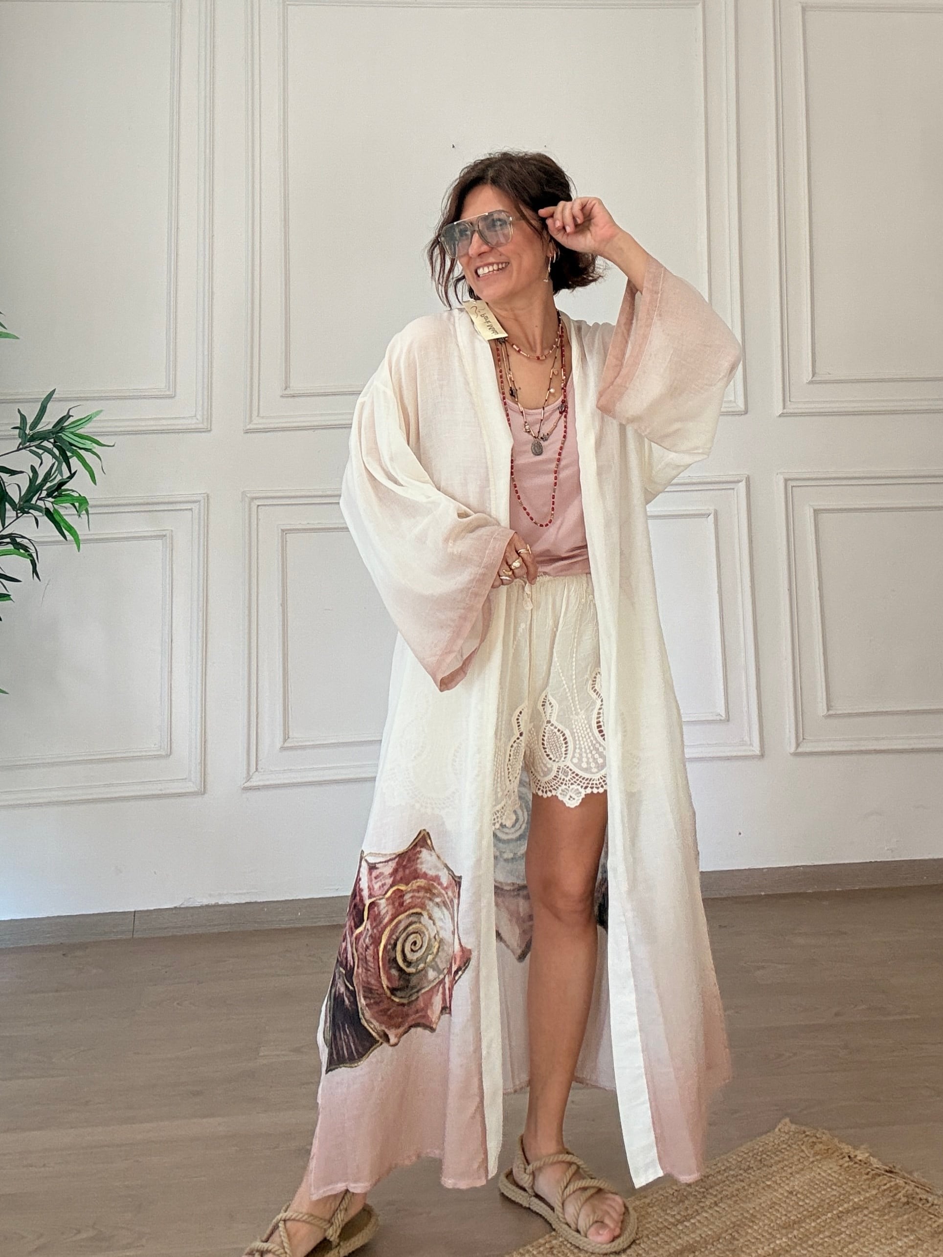 Salyangoz Desen Ham  Kimono