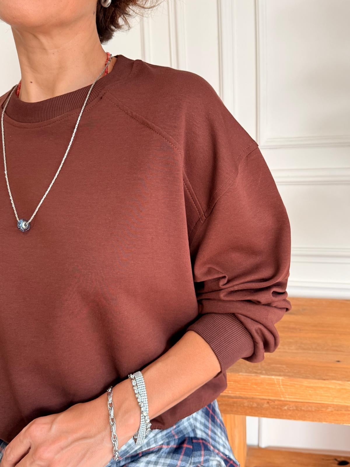 Sweatshirt Kahverengi