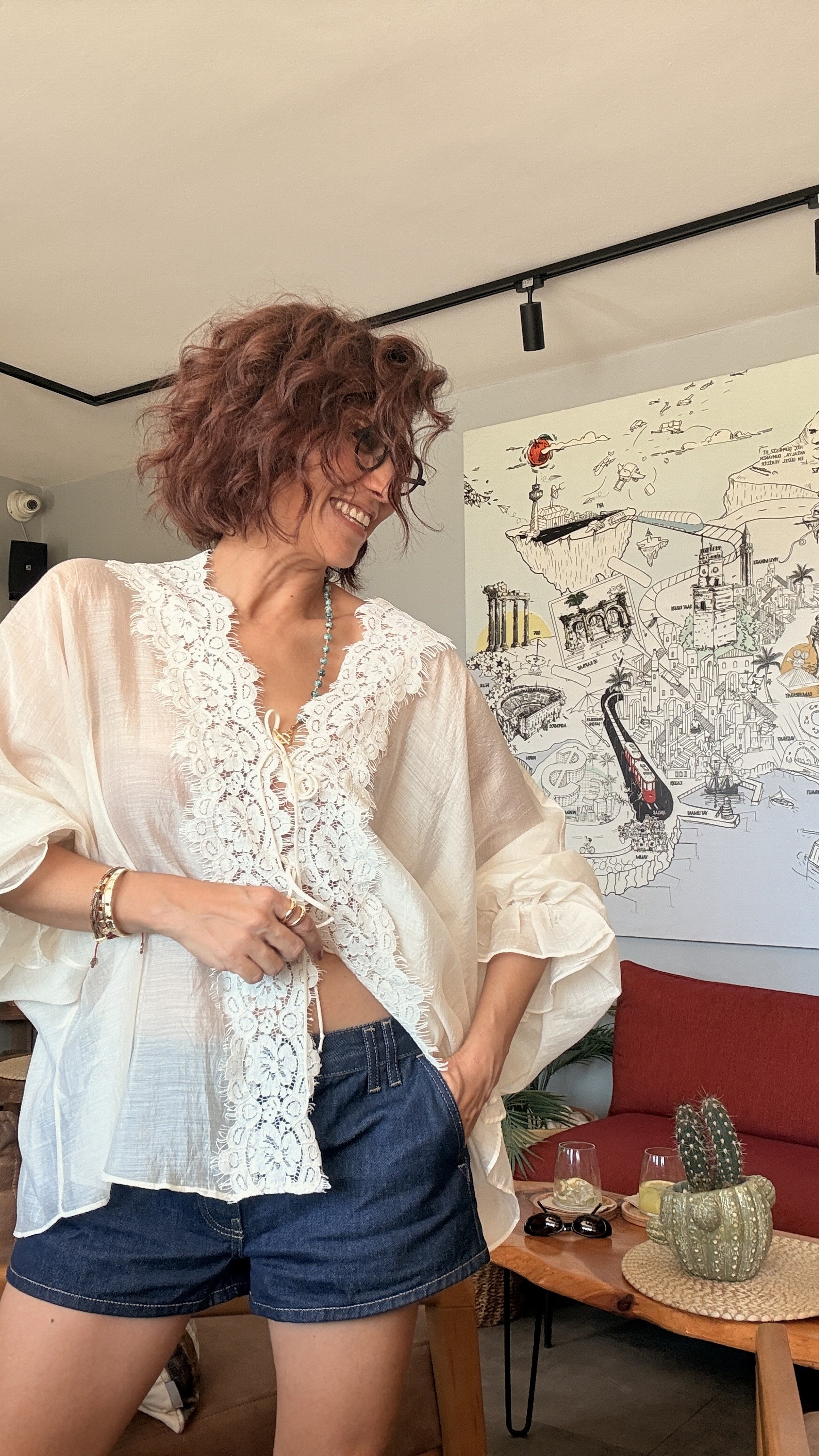 ZRA Jean Şort Lacivert