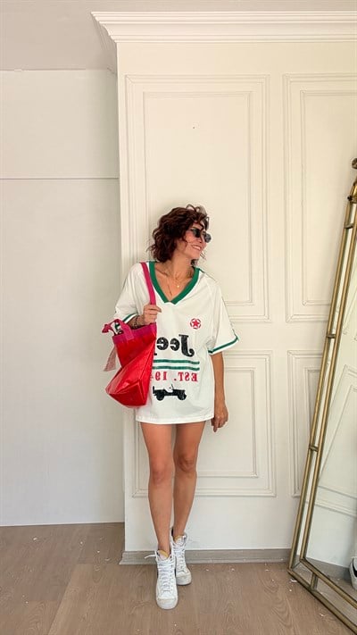 V Yaka Oversize Jeep Tshirt 