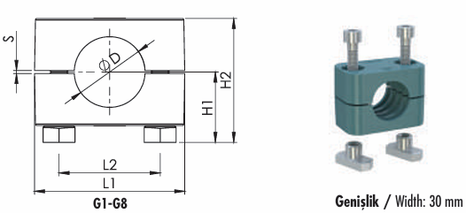 115G4-3000 teknik çizim