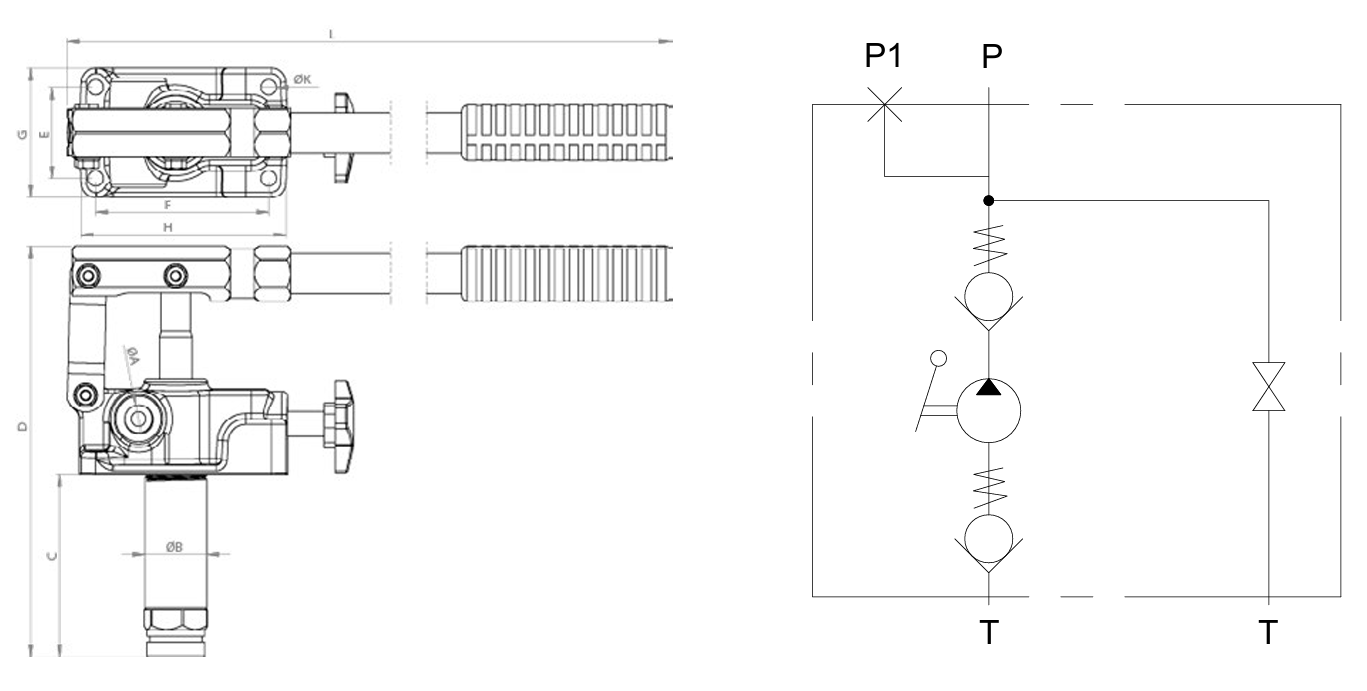 OHP-501G teknik çizim