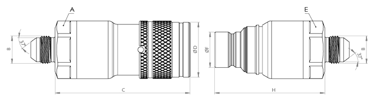 QCF-10A-MSAE10 teknik çizim